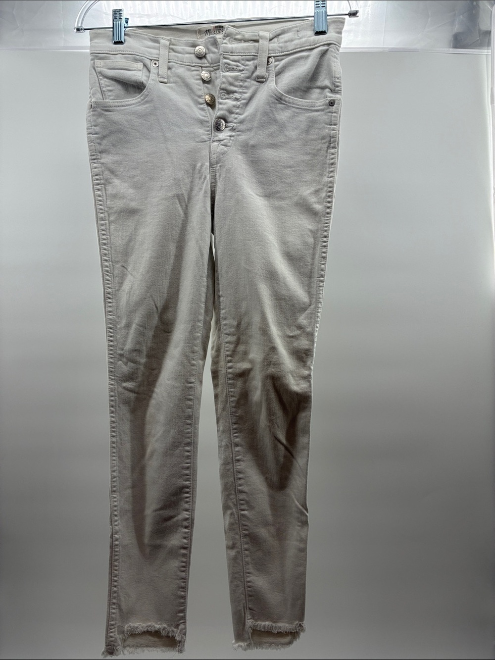 Madewell Light Gray Skinny Button-Fly Jeans